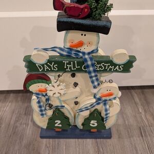 Festive Snowman Countdown Decor